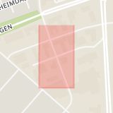 Karta som med röd fyrkant ramar in Hammargatan, Lagegatan, Ängelholm, Skåne län