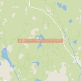 Karta som med röd fyrkant ramar in Svängsta, Svängstavägen, Karlshamn, Blekinge län