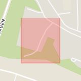 Karta som med röd fyrkant ramar in Skolgatan, Osby, Skåne län
