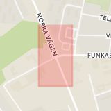Karta som med röd fyrkant ramar in Funkabo, Kalmar, Kalmar län