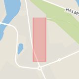 Karta som med röd fyrkant ramar in Falkenberg, Rådmansgatan, Halmstad, Pilefeltsgatan, Andersbergsringen, Hallands län