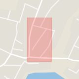 Karta som med röd fyrkant ramar in Gärdet, Broslättsvägen, Falkenberg, Hallands län