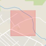 Karta som med röd fyrkant ramar in Doktorsvägen, Alstermo, Uppvidinge, Kronobergs län