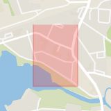 Karta som med röd fyrkant ramar in Virserum, Länsmansgatan, Hultsfred, Kalmar län