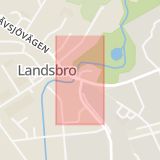 Karta som med röd fyrkant ramar in Smålandsstenar, Landsbro, Vetlanda Kommun, Eksjö, Jönköpings län