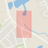 Karta som med röd fyrkant ramar in Kvarndammen, Vetlanda, Jönköpings län