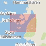 Karta som med röd fyrkant ramar in Saltholmen, Göteborg, Västra Götalands län