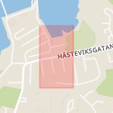 Karta som med röd fyrkant ramar in Tångudden, Göteborg, Västra Götalands län