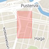Karta som med röd fyrkant ramar in Göteborg, Skövde, Timmersdala, Götatunneln, Järntorget, Kungsportsavenyn, Västra götalands län, Västra Götalands län