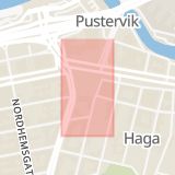 Karta som med röd fyrkant ramar in Göteborg, Järntorget, Trollhättan, Västra Götalands län