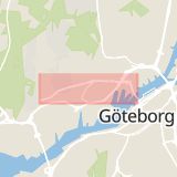 Karta som med röd fyrkant ramar in Ringön, Hjalmar Brantingsgatan, Göteborg, Västra Götalands län