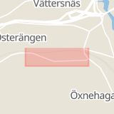 Karta som med röd fyrkant ramar in Öxnehaga, Kungsängsvägen, Jönköping, Jönköpings län