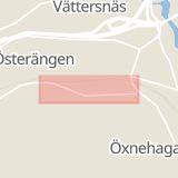 Karta som med röd fyrkant ramar in Öxnehaga, Kungsängsvägen, Jönköpings län