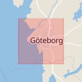 Karta som med röd fyrkant ramar in Sahlgrenska, Göteborg, Västra Götalands län