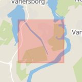 Karta som med röd fyrkant ramar in Torpa, Vänersborg, Västra Götalands län