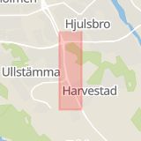 Karta som med röd fyrkant ramar in Ullstämma, Brokindsleden, Linköping, Östergötlands län