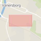 Karta som med röd fyrkant ramar in Vänersborg, Södergatan, Stenungsund, Göteborg, Västra Götalands län