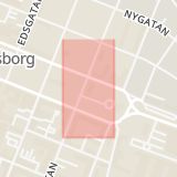 Karta som med röd fyrkant ramar in Vänersborg, Göteborg, Högsbo, Västra Hamngatan, Västra götalands län, Västra Götalands län