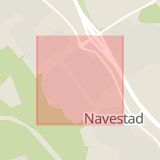 Karta som med röd fyrkant ramar in Östergötland, Navestad, Norrköping, Östergötlands län