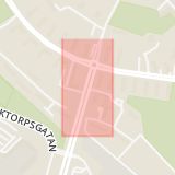 Karta som med röd fyrkant ramar in Såpkullen, Gamla Övägen, Norrköping, Östergötlands län