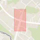Karta som med röd fyrkant ramar in Gamla Övägen, Albrektsvägen, Norrköping, Östergötlands län