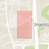Karta som med röd fyrkant ramar in Norrköping, Ingelstad, Linköping, Ågatan, Östergötlands län