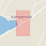 Karta som med röd fyrkant ramar in Kämpersvik, Tanum, Västra Götalands län
