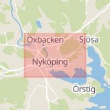 Karta som med röd fyrkant ramar in Kila, Nyköping, Södermanlands län