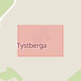 Karta som med röd fyrkant ramar in Tystberga, Eskilstuna, Nyforsgatan, Katrineholm, Södermanlands län