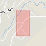 Karta som med röd fyrkant ramar in Hjortkvarn, Kvarngatan, Vintergatan, Hallsberg, Örebro län