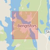 Karta som med röd fyrkant ramar in Göteborg, Björkekärr, Järntorget, Ernst Fontells Plats, Bengtsfors, Västra Götalands län