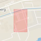Karta som med röd fyrkant ramar in Trädgårdsgatan, Hallsberg, Örebro län