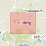 Karta som med röd fyrkant ramar in Hallsbergs Kommun, Hallsberg, Örebro län