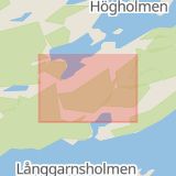 Karta som med röd fyrkant ramar in Gålö, Haninge, Stockholms län