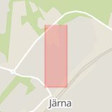 Karta som med röd fyrkant ramar in Järna, Löwens Väg, Södertälje, Stockholms län