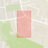 Karta som med röd fyrkant ramar in Jordbro, Söderbymalmsskolan, Haninge, Stockholms län