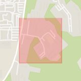 Karta som med röd fyrkant ramar in Brandbergen, Stora Hundens Gata, Haninge, Stockholms län