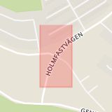 Karta som med röd fyrkant ramar in Fritidsvägen, Holmfastvägen, Södertälje, Stockholms län