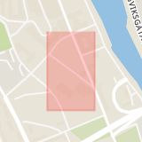 Karta som med röd fyrkant ramar in Astrabacken, Södertälje, Stockholms län