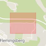 Karta som med röd fyrkant ramar in Flemingsberg, Diagnosvägen, Terapivägen, Huddinge, Stockholms län