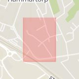 Karta som med röd fyrkant ramar in Trångsund, Korpstigen, Huddinge, Stockholms län