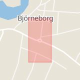 Karta som med röd fyrkant ramar in Björneborg, Kristinehamn, Värmlands län
