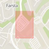 Karta som med röd fyrkant ramar in Farstaplan, Stockholm, Stockholms län