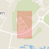 Karta som med röd fyrkant ramar in Dragonvägen, Tybble, Örebro, Örebro län
