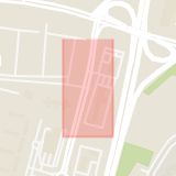 Karta som med röd fyrkant ramar in Skäpplandsgatan, Västhaga, Örebro, Örebro län