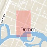 Karta som med röd fyrkant ramar in Örebro, Järntorget, Ormesta, Örebro län