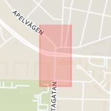 Karta som med röd fyrkant ramar in Västra Nobelgatan, Älvtomtagatan, Örebro, Örebro län