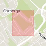Karta som med röd fyrkant ramar in Stamgatan, Östberga, Stureby, Stockholm, Stockholms län