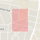 Karta som med röd fyrkant ramar in Hovslagargatan, Holmen, Örebro, Örebro län