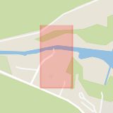 Karta som med röd fyrkant ramar in Ingarö Kyrka, Brunn, Värmdö, Stockholms län